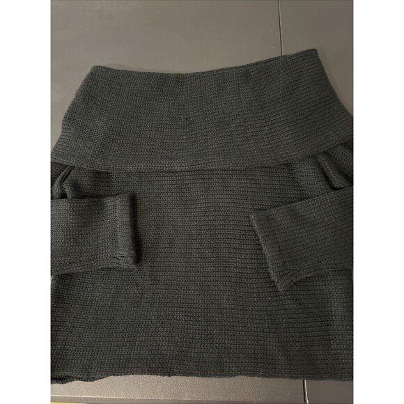 Seek the Label Off The Shoulder Sweater Chunky Knit M Black Roll Neck Romantic - Picture 2 of 14